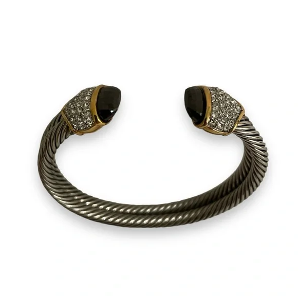 ★ Classic Cable Cuff Stacking Bangles ★ - Picture 6 of 10